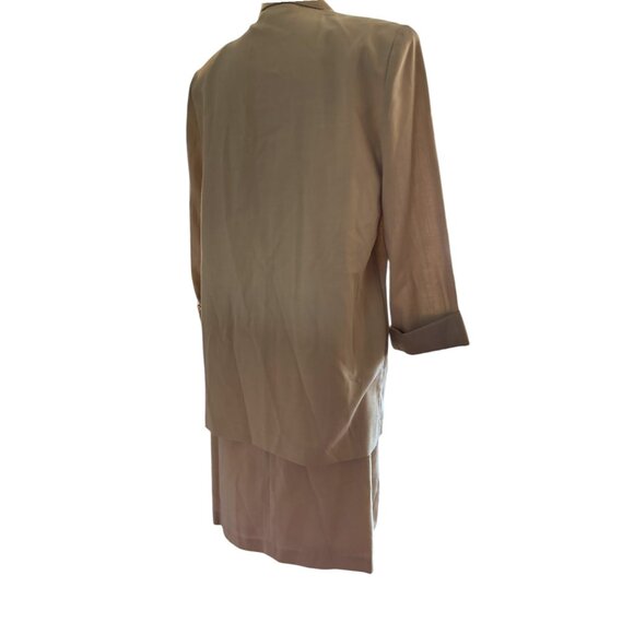 Sag Harbor vintage cream 2 piece skirt suit oversize blazer sz 8 - Picture 4 of 16